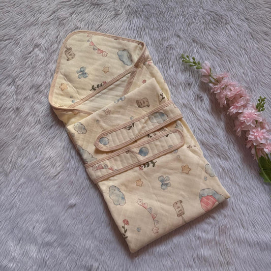 Premium beige Hooded Towel with Belt