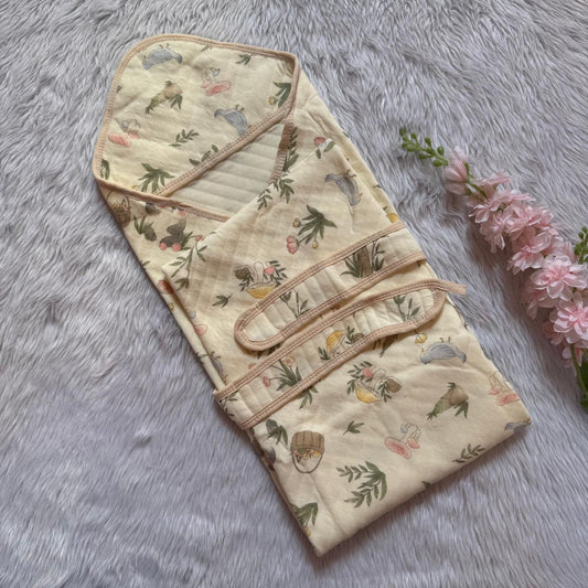 Premium beige Hooded Towel with Belt