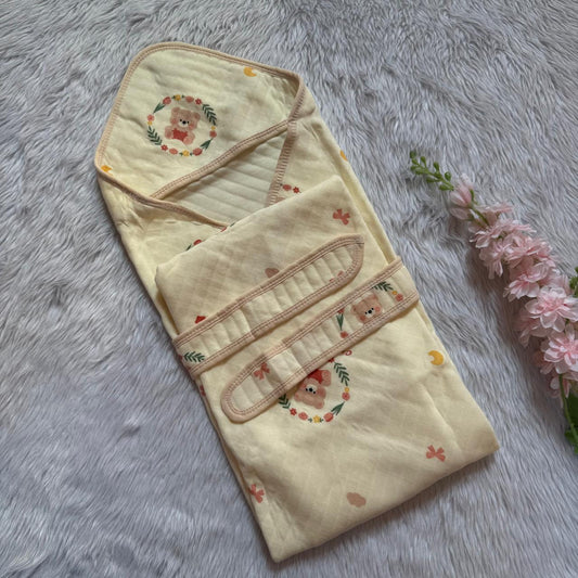 Premium beige Hooded Towel with Belt