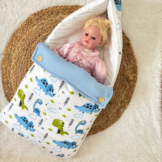 Muslin Baby Carry Bed -  Dual Dino