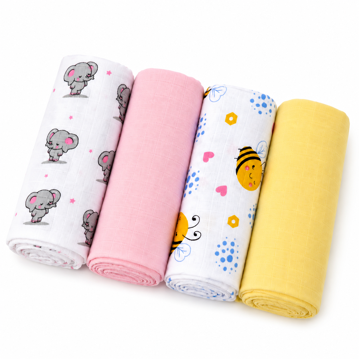 Muslin swaddle Combo (4pcs)