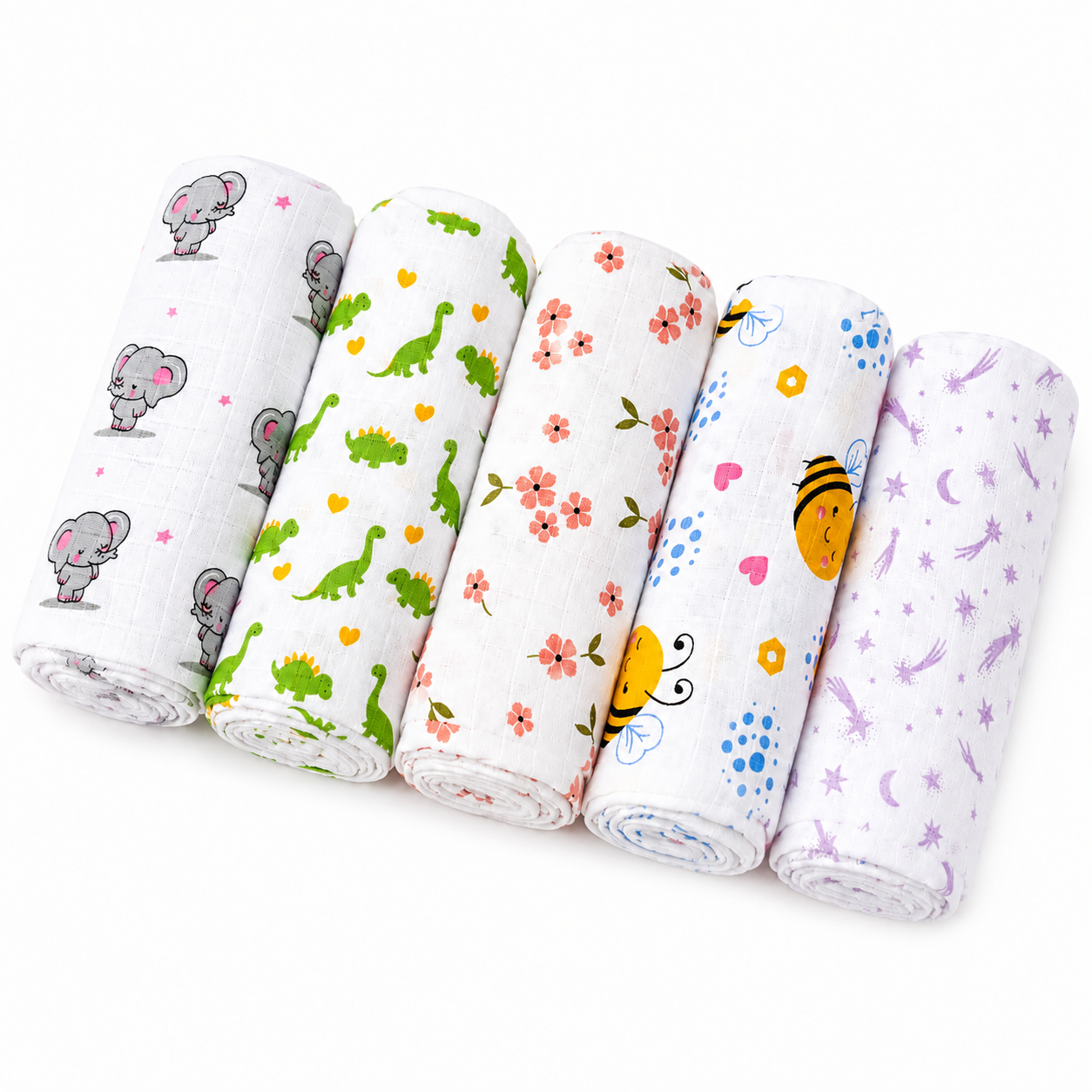 Muslin swaddle Combo (5pcs)