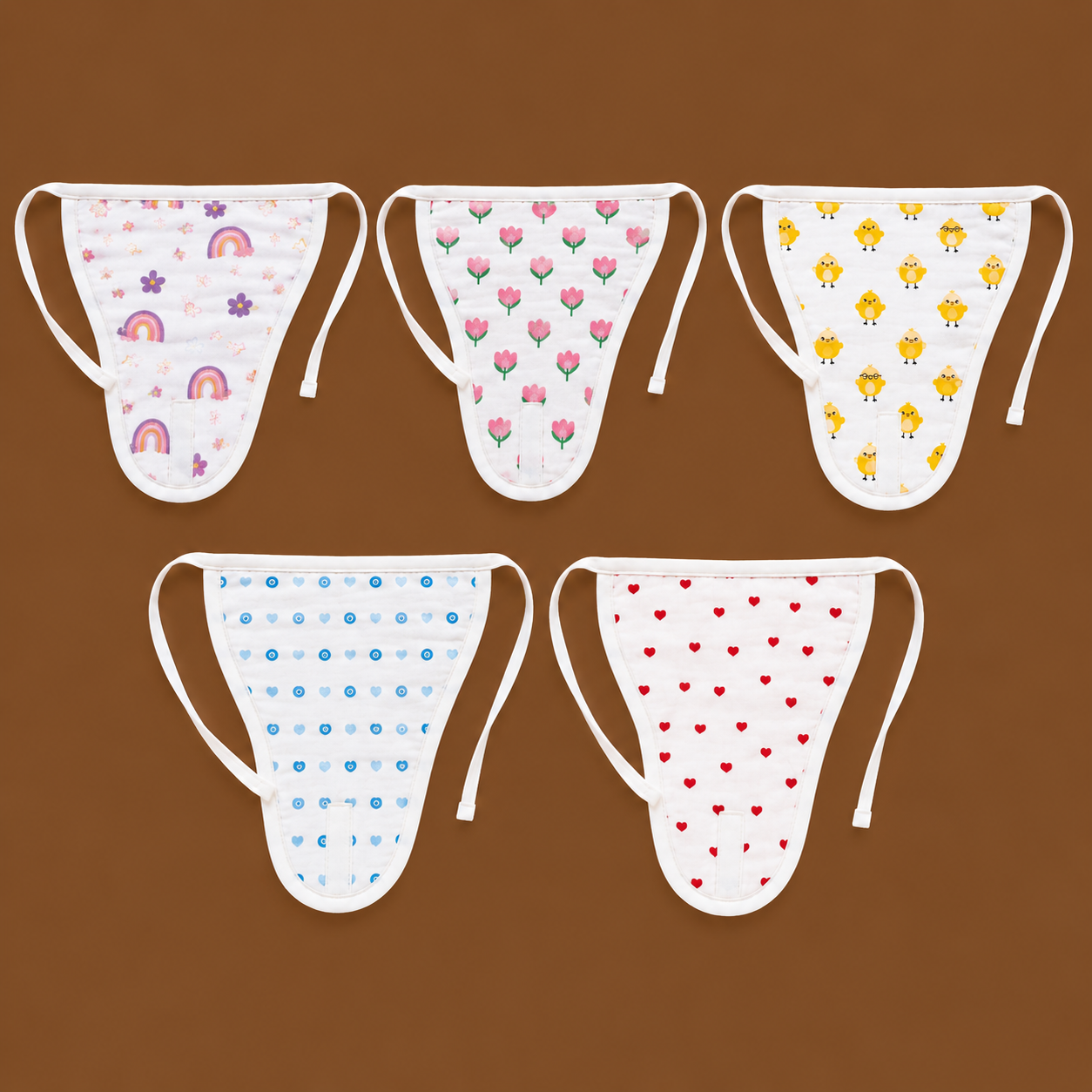 Premium Muslin Baby Nappy Combo (5 pcs)