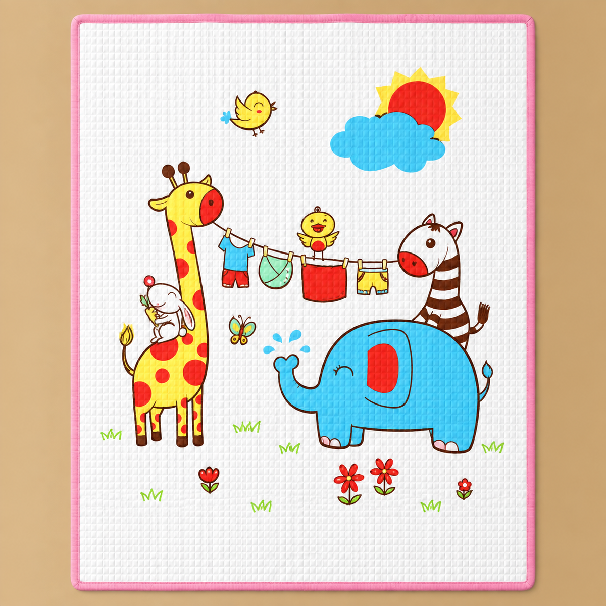 Baby Bubble Bath Mat - Giraffee