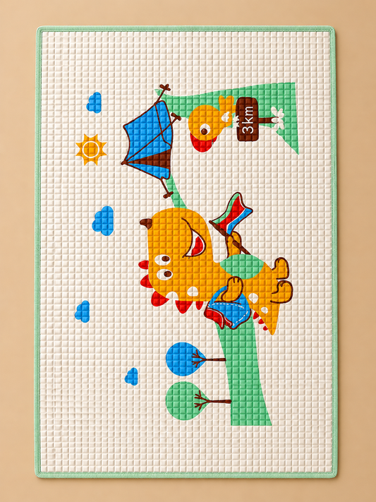Baby Bubble Bath Mat - Yellow Dino