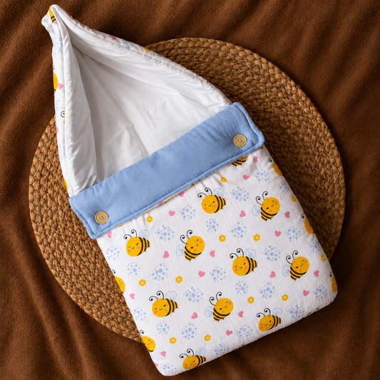 Muslin Baby Carry Bed -  Honey Bee