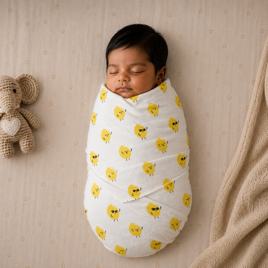 Muslin Swaddle/ Towel - Smiley Faces