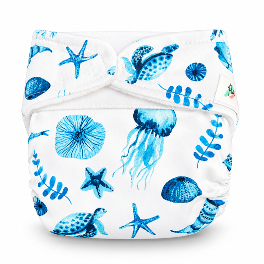 New Born Cloth Diapers - Sea Animals