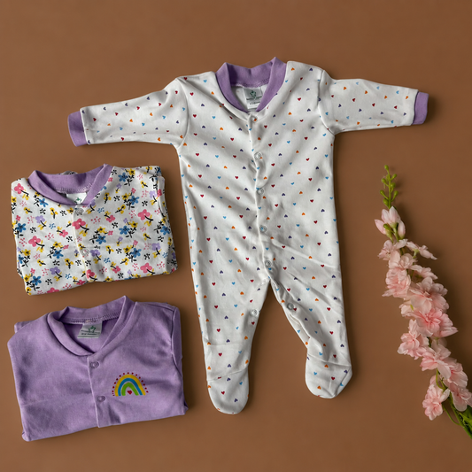 Sleepsuit Combo - Purple