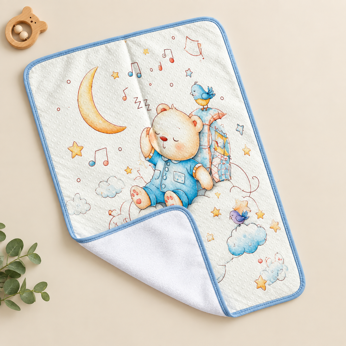 Cotton Dry Sheet - Moon With Teddy