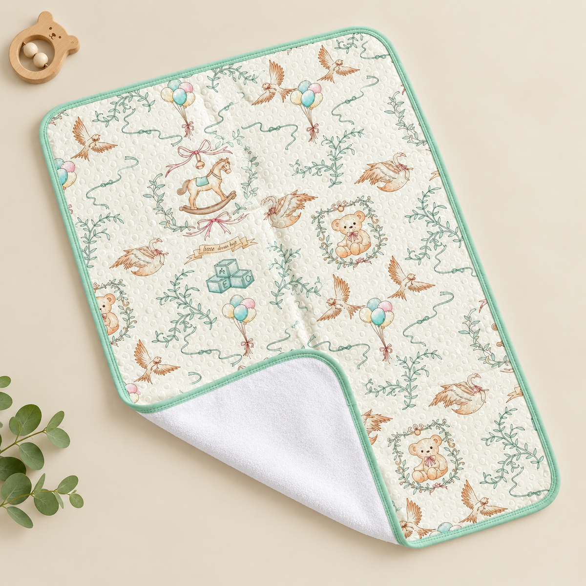 Cotton Dry Sheet - Green Horses
