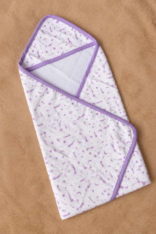 Premium Muslin Hooded Towel - Shooting Star