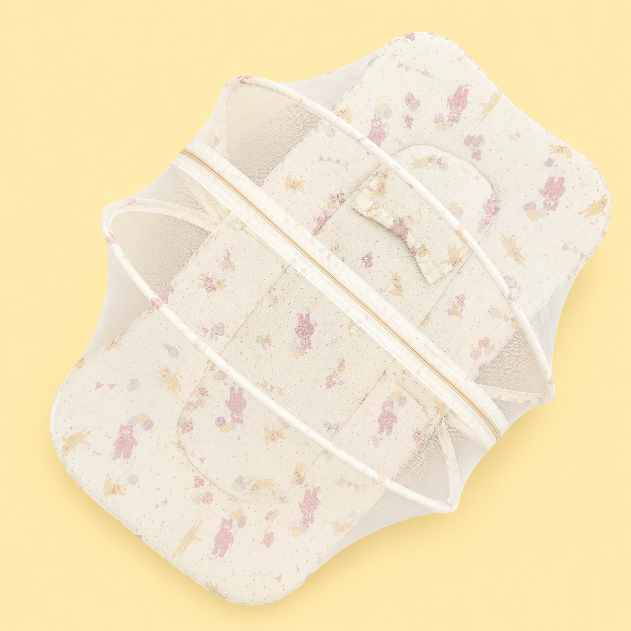 Crinkled Muslin Baby Net Bed -  Teddy's Celebration