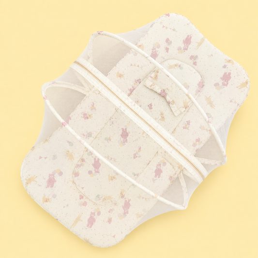 Crinkled Muslin Baby Net Bed -  Teddy's Celebration