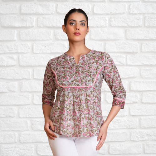 Floral Lace Tunic Top