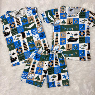 Kids 3 Pc Co-Ord Sets - Sea and Shells