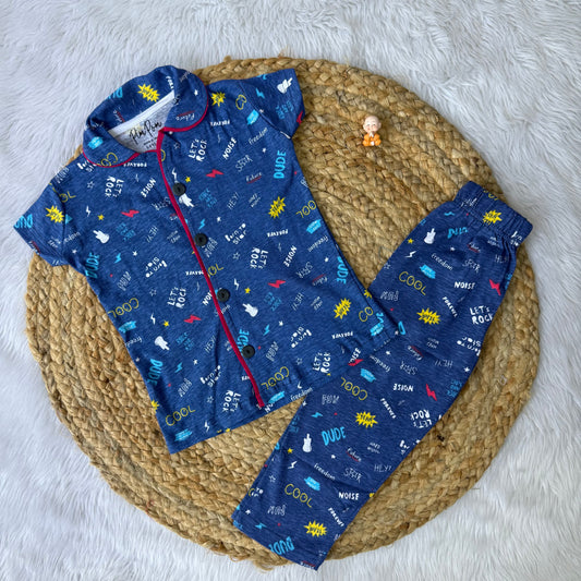 Cool kids Collar Night Suit