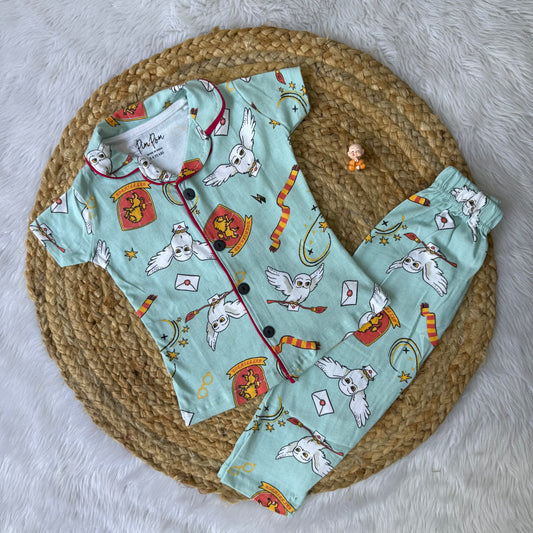 Owl kids Collar Night Suit