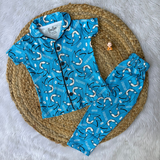 Sonic kids Collar Night Suit
