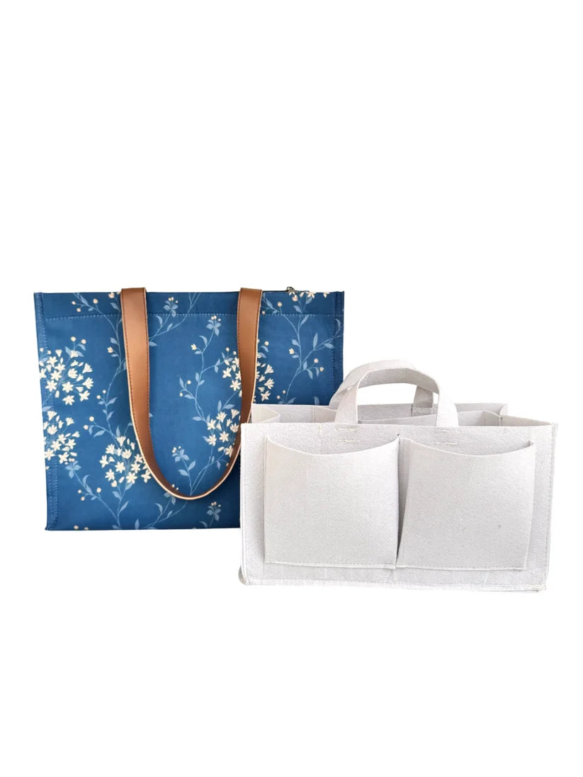 Mommy Bag - Blue Flowers