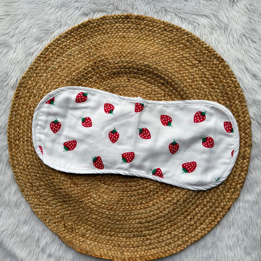 Baby Burp Cloth - Muslin - Strawberry