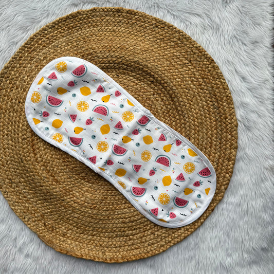 Baby Burp Cloth - Muslin - Fruits