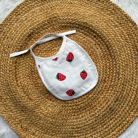 Baby Bibs - Muslin - Strawberry