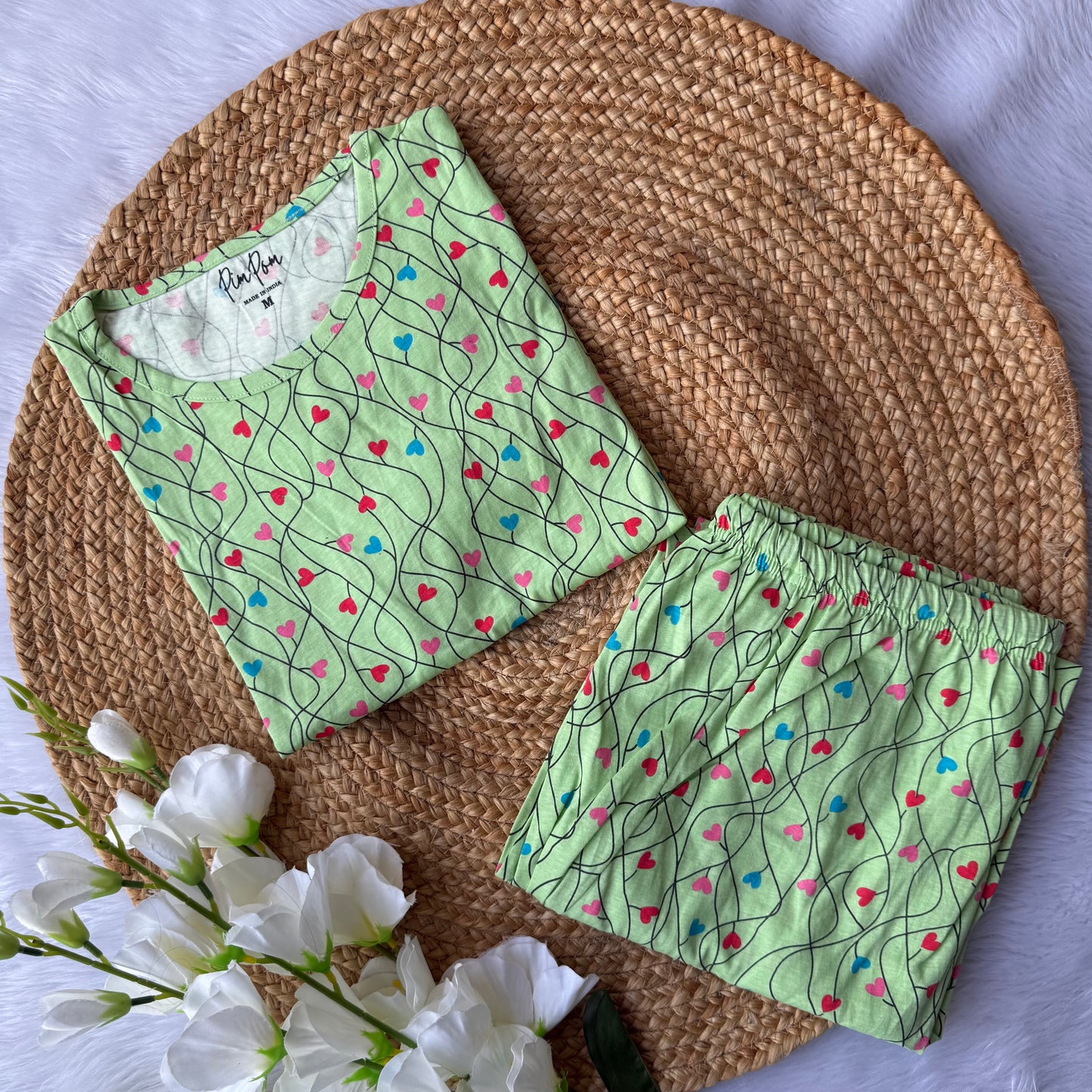 Hearts Women’s Lounge Wear / Pyjama Set