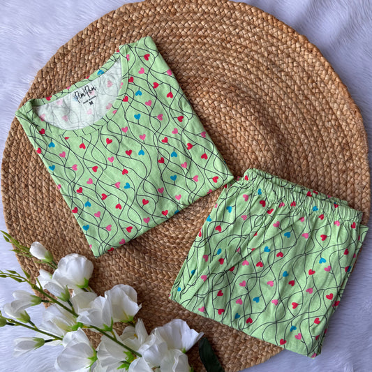 Hearts Women’s Lounge Wear / Pyjama Set