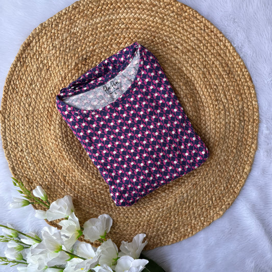 Pink pattern - Zipless Criss Cross Maternity Wear