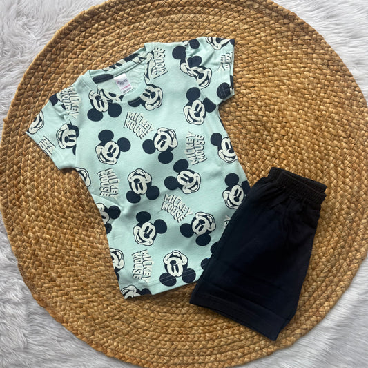 Sky Blue Mickey Girls Set