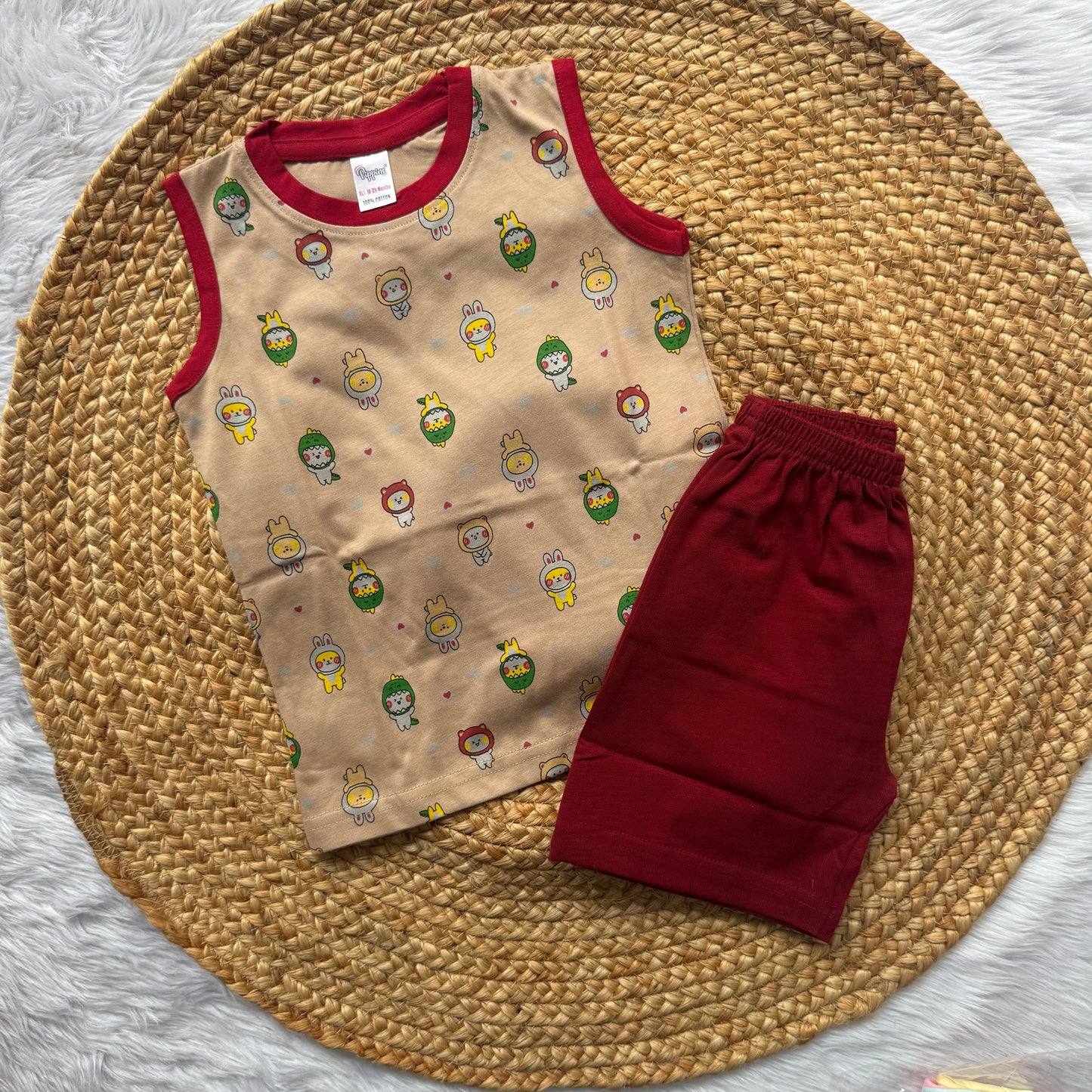 AI Kitty Boys Sleeveless Set