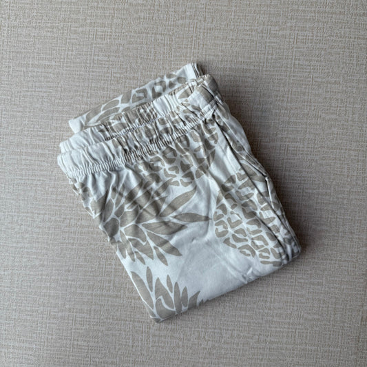 Women Pyjama Pant -Cream Flowers