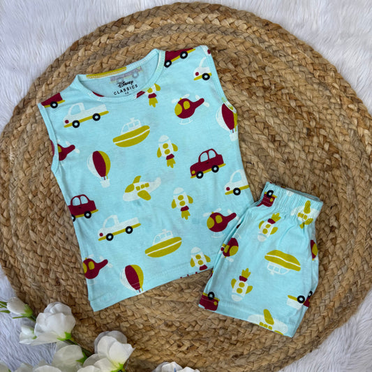 Vehicles Sleeveless Co-ord Set