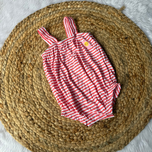 Baby Romper - Pink Stripes