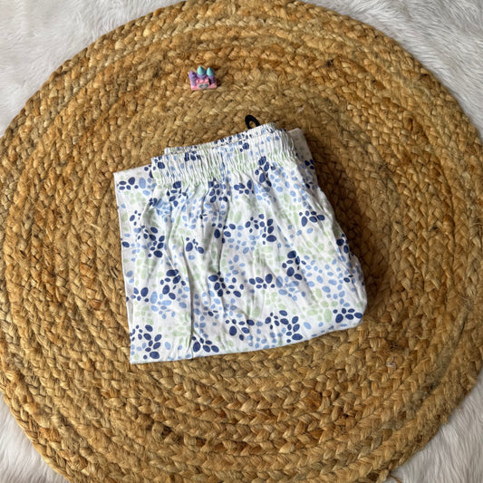 Women Pyjama Pant With rope only - Blue dots