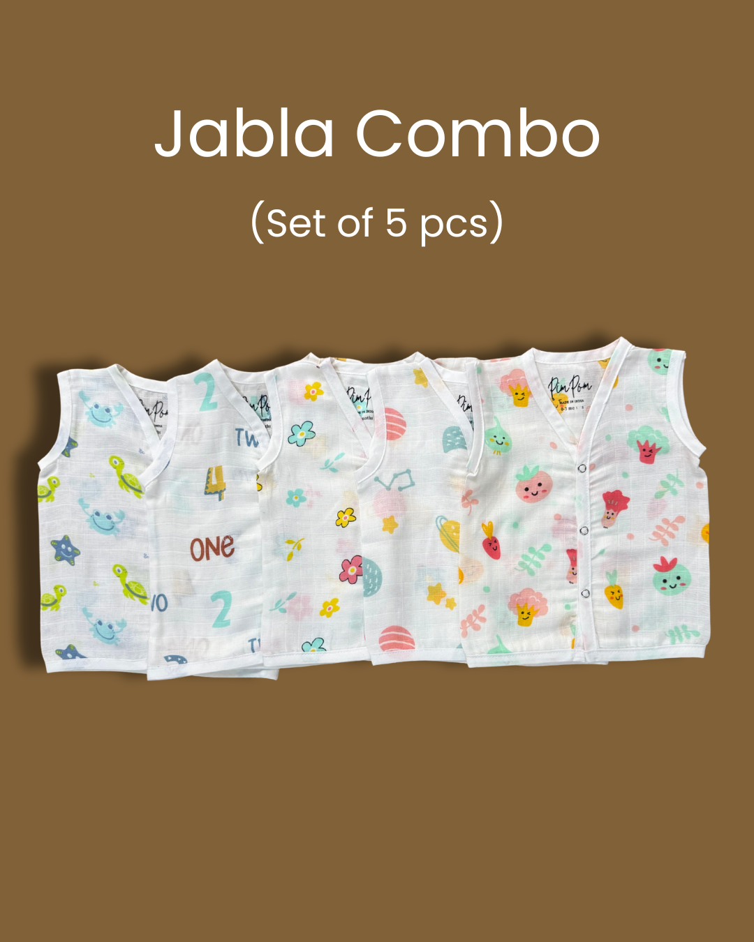 Muslin Baby Jabla Combo (5 pcs)