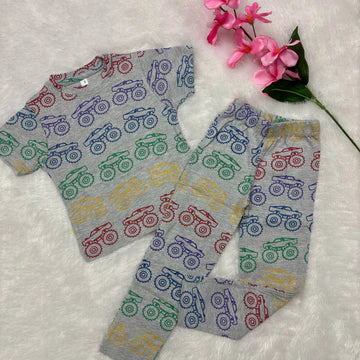 Kids Pant Co-Ord Sets - Car