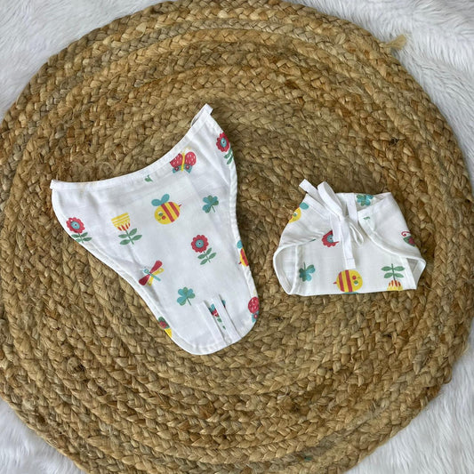 Muslin Baby Nappy - butterfly