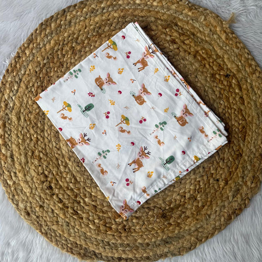 Premium Kids Double Layer Cotton Towel -  deers