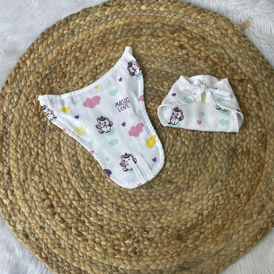 Muslin Baby Nappy -  unicorn