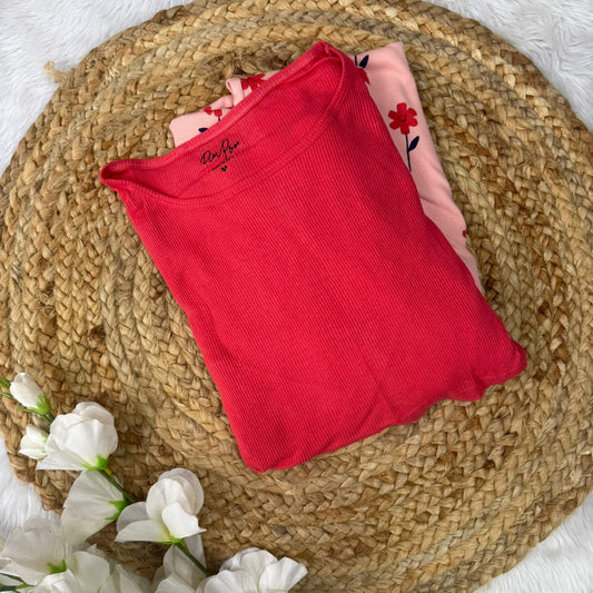 Orange & Flowers - Dual Colour Zipless Criss Cross Maternity Wear