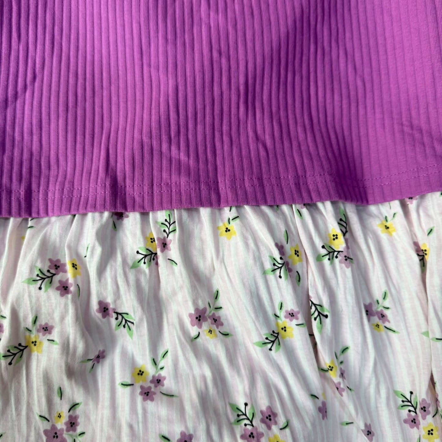 Purple & Flowers - Dual Colour Zipless Criss Cross Maternity Wear