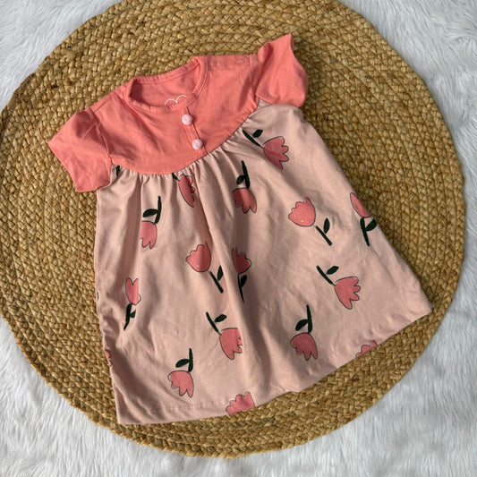 orange - Premium Baby Knitted Frocks