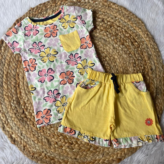 Girls Set -  Yellow flowers