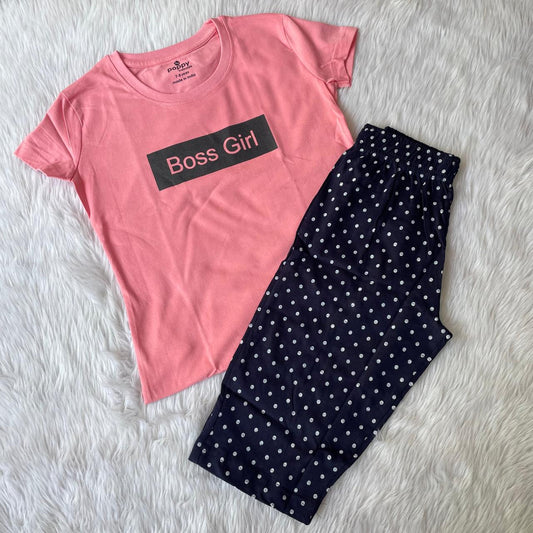 Girls Night Set - Boss Girl [3/4th pant]