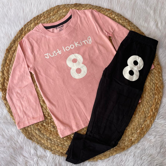 Girls Night Set - Pink just 8  [full sleeve]