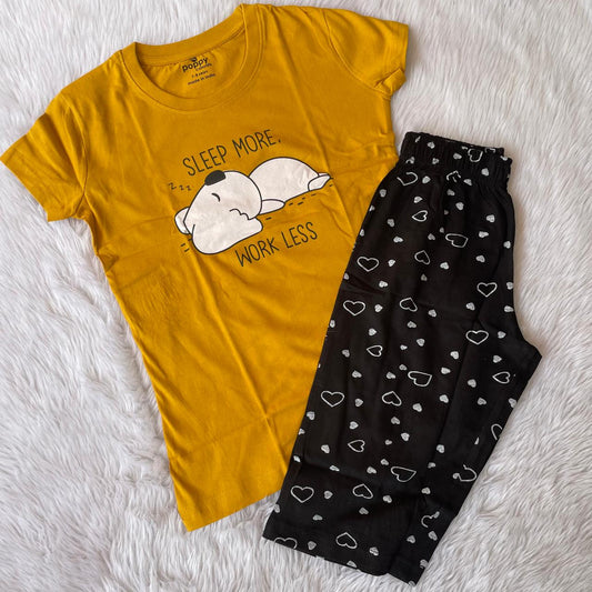 Girls Night Set - Sleep more [3/4th pant]