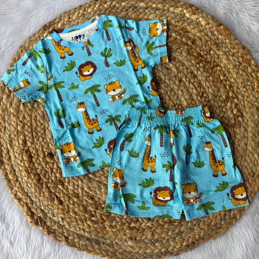 Kids Co-Ord Sets - Blue Animal