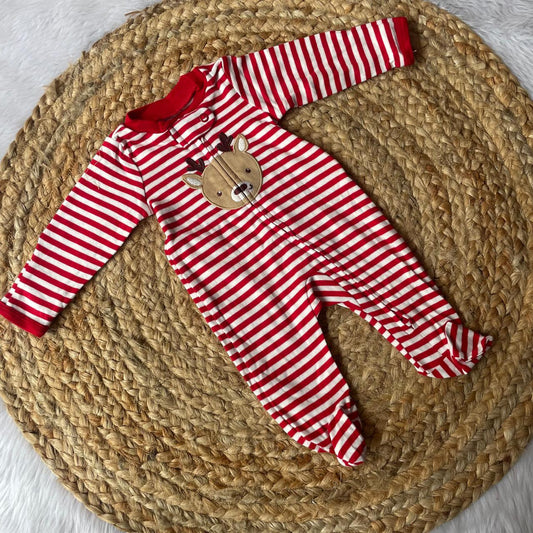 Sleepsuit - Red with Teddy